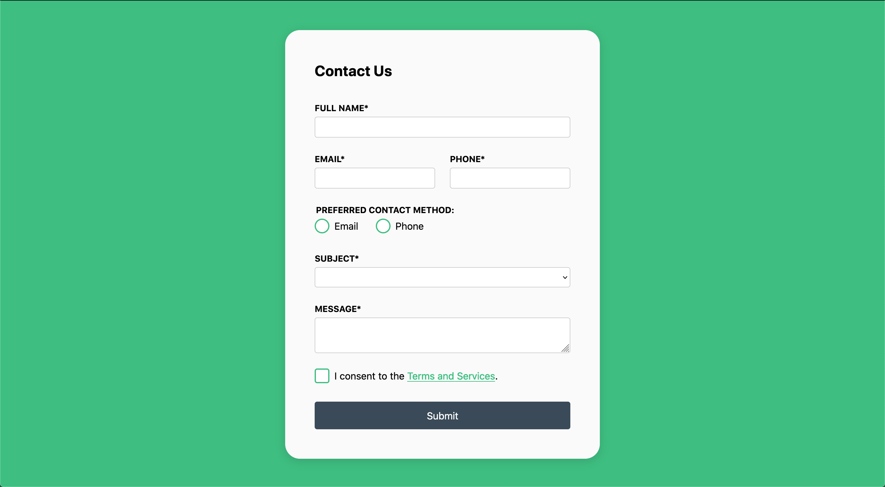 Contact form
