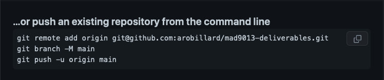 …or push an existing repository from the command line