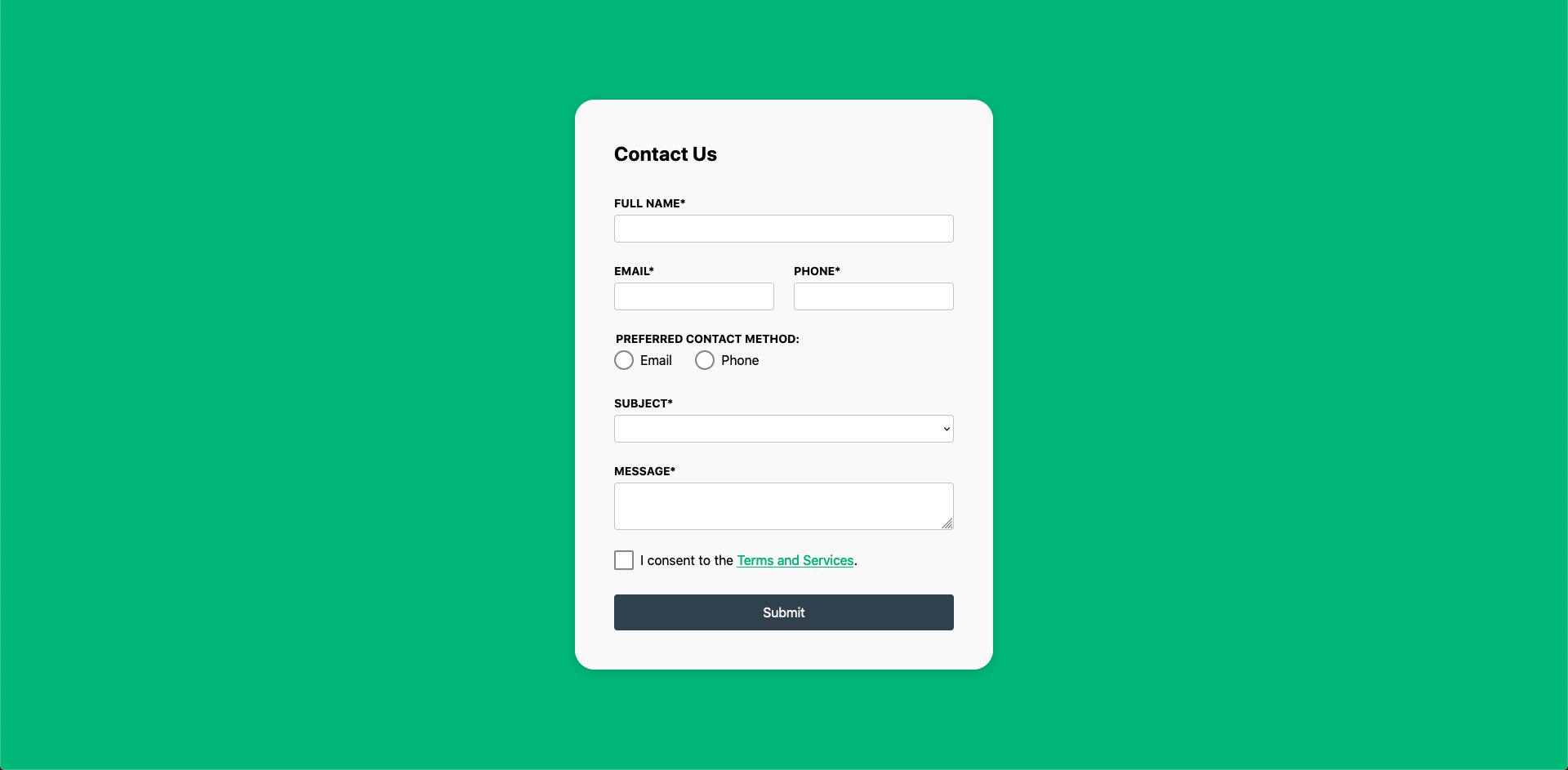 Contact form